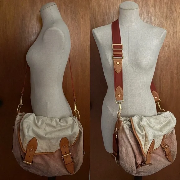 VTG LOUIS VUITTON Denim Orange Ombre Sunrise Large Messenger Bag - Picture 16 of 16